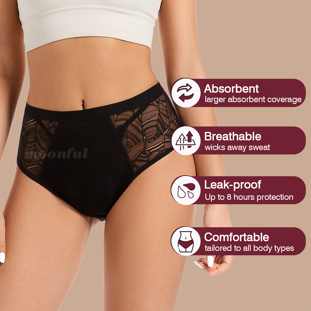 Moonful Women's Menstrual Pant - огляд і ціна Period Panty Absorbent