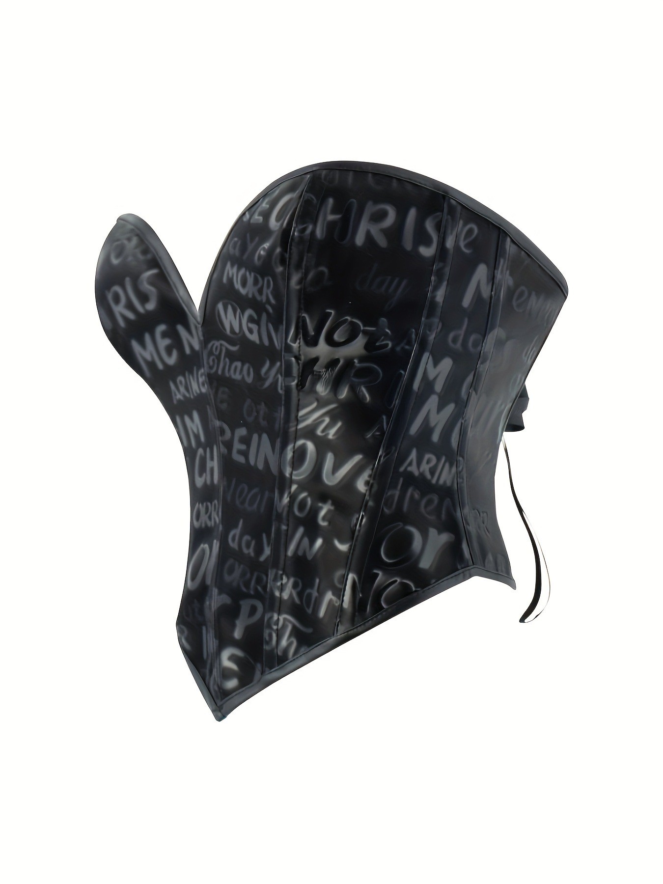 Black letter printed strapless - огляд і ціна Corset Waist Cinch