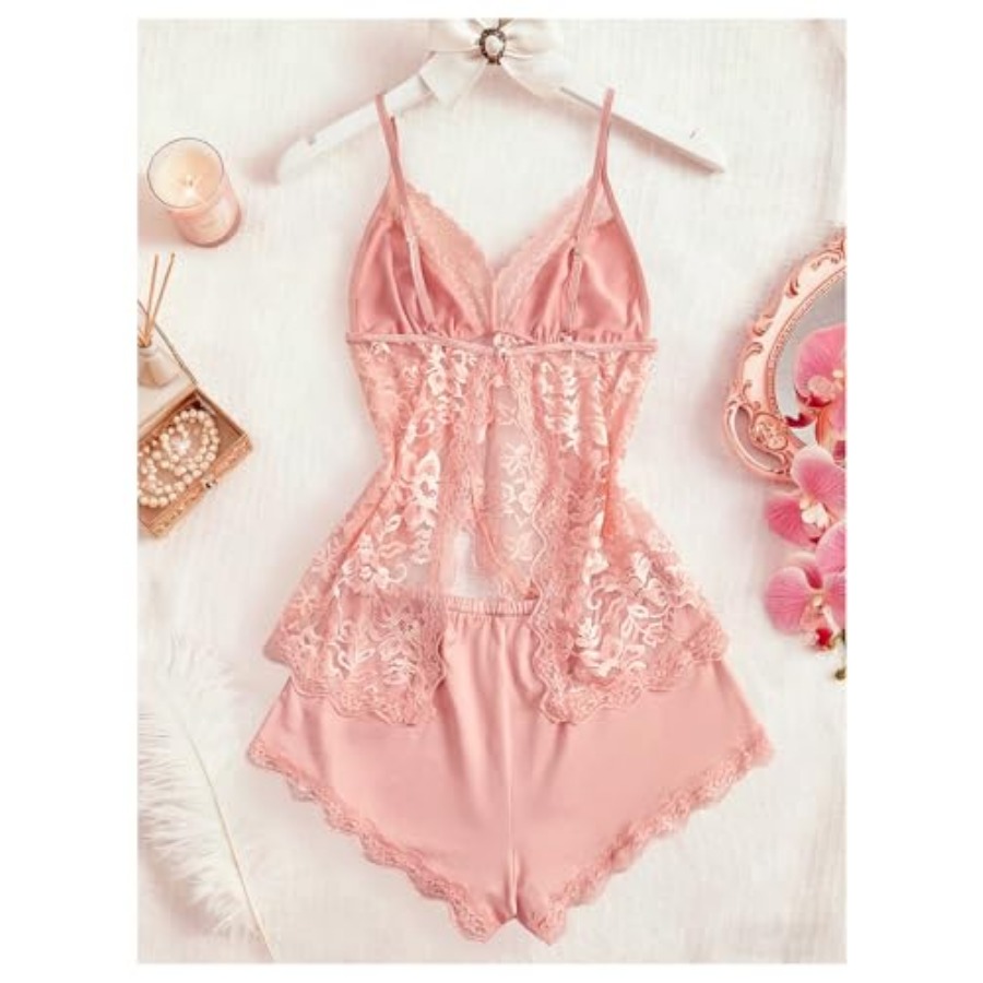 OYOANGLE Women's 2 Pcs Pajama  - огляд і ціна Cami Top Lace