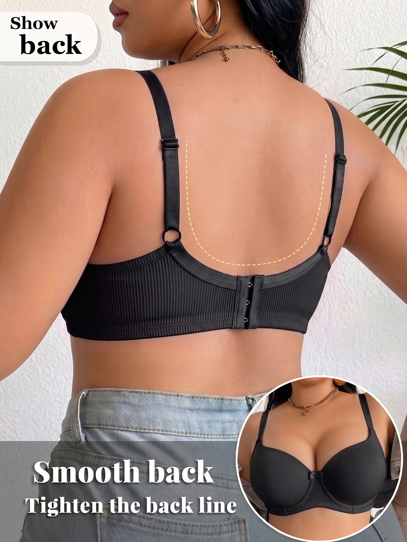 Plus Size Anti-Sagging Women B - огляд і ціна Push Up Bra Padded
