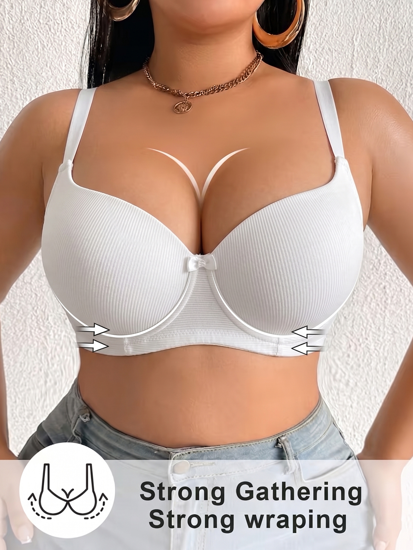 Plus Size Anti-Sagging Women B - огляд і ціна Push Up Bra Padded