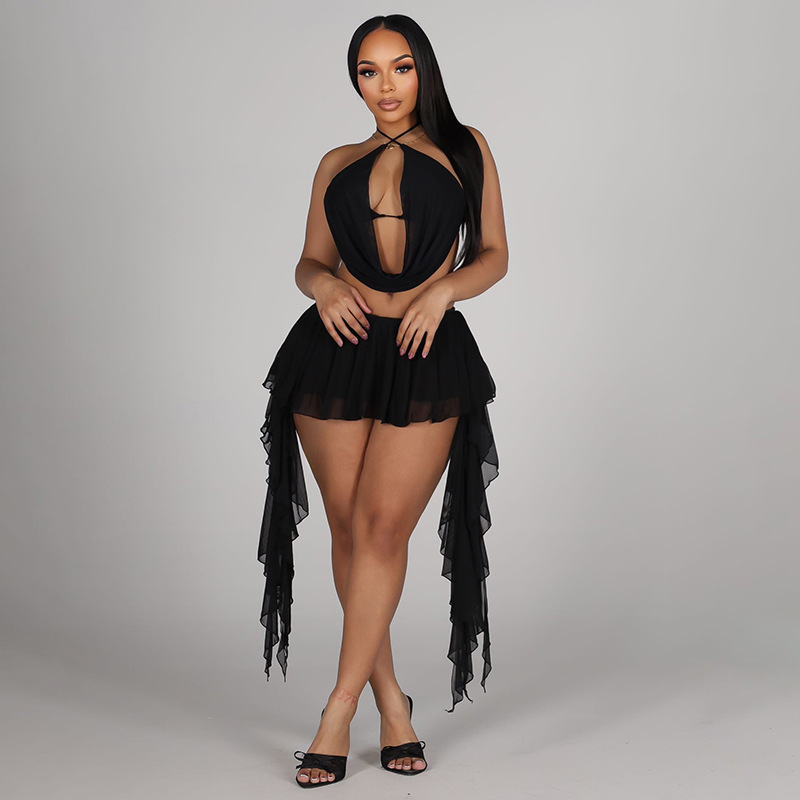 Women Sexy Solid Mesh 2 Piece  - огляд і ціна Cami Top Lace
