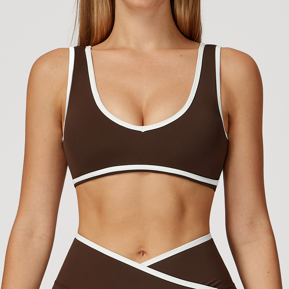V-Neck Sports Bra Women Top Pu - огляд і ціна Push Up Bra Padded