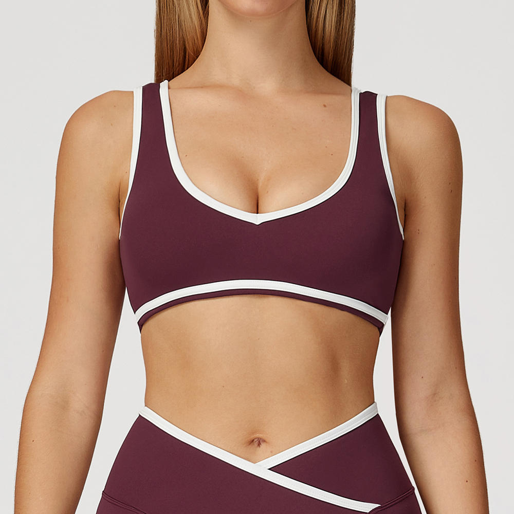 V-Neck Sports Bra Women Top Pu - огляд і ціна Push Up Bra Padded