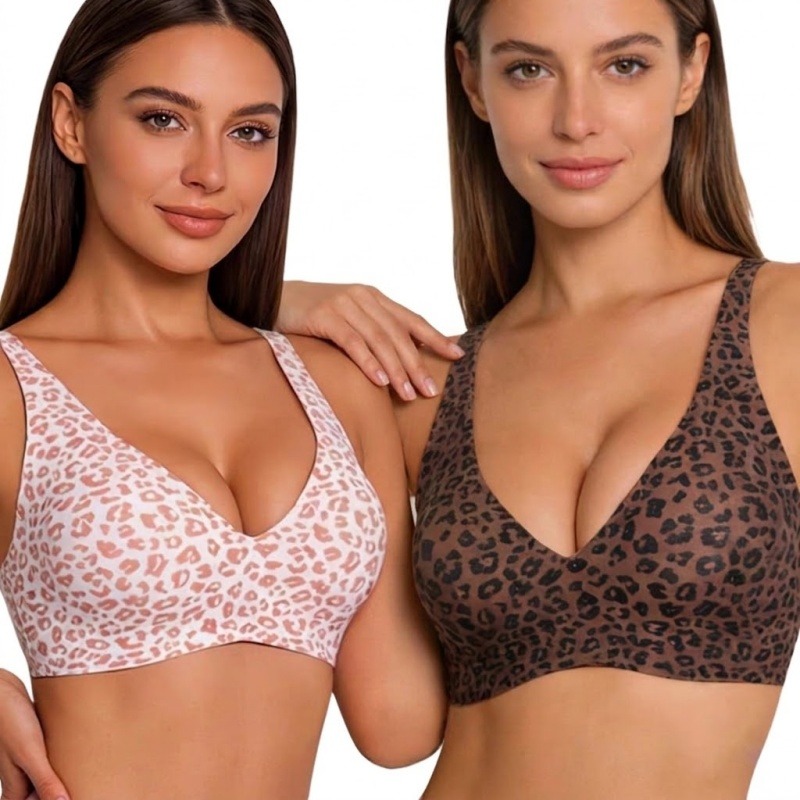 Leopard Print Wireless Jelly S - огляд і ціна Seamless Underwear Women