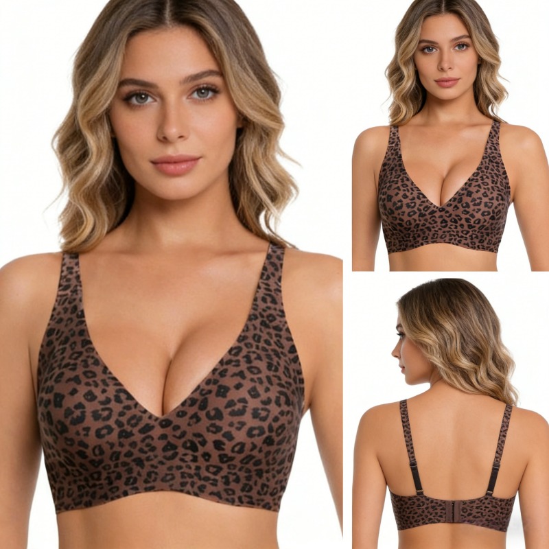 Leopard Print Wireless Jelly S - огляд і ціна Seamless Underwear Women