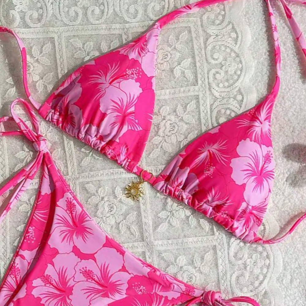 Women's Printed Vest Bikini+Th - огляд і ціна Thong Bikini Women
