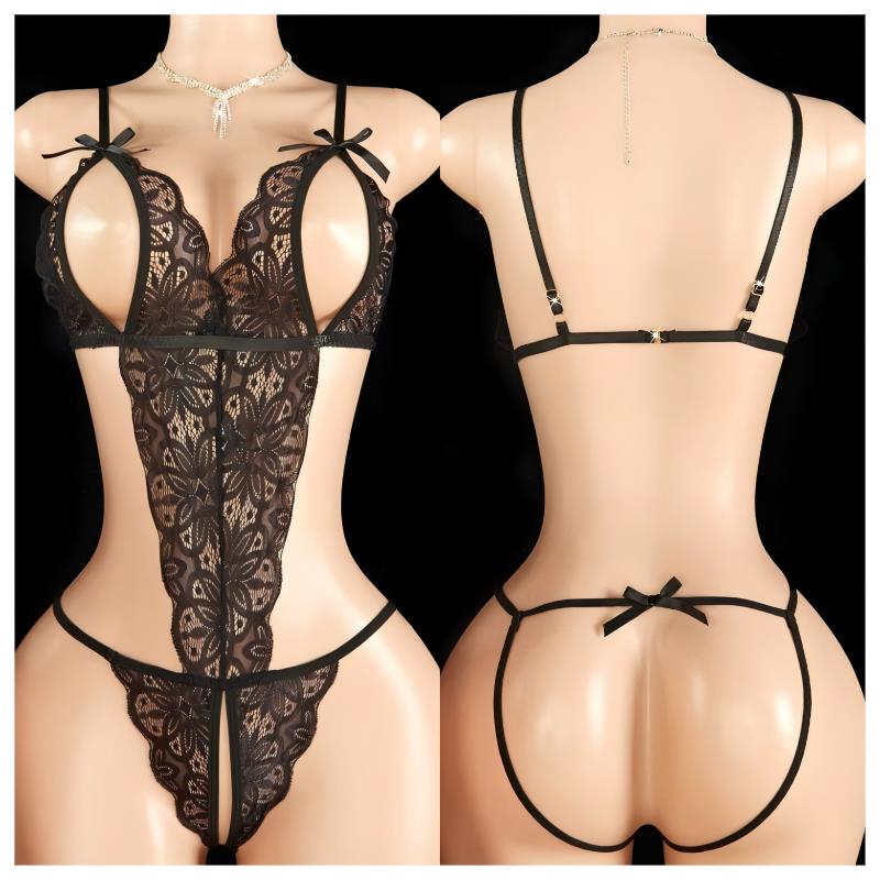 Open Bra Lingerie Set Erotic U - огляд і ціна Bodystocking Fishnet