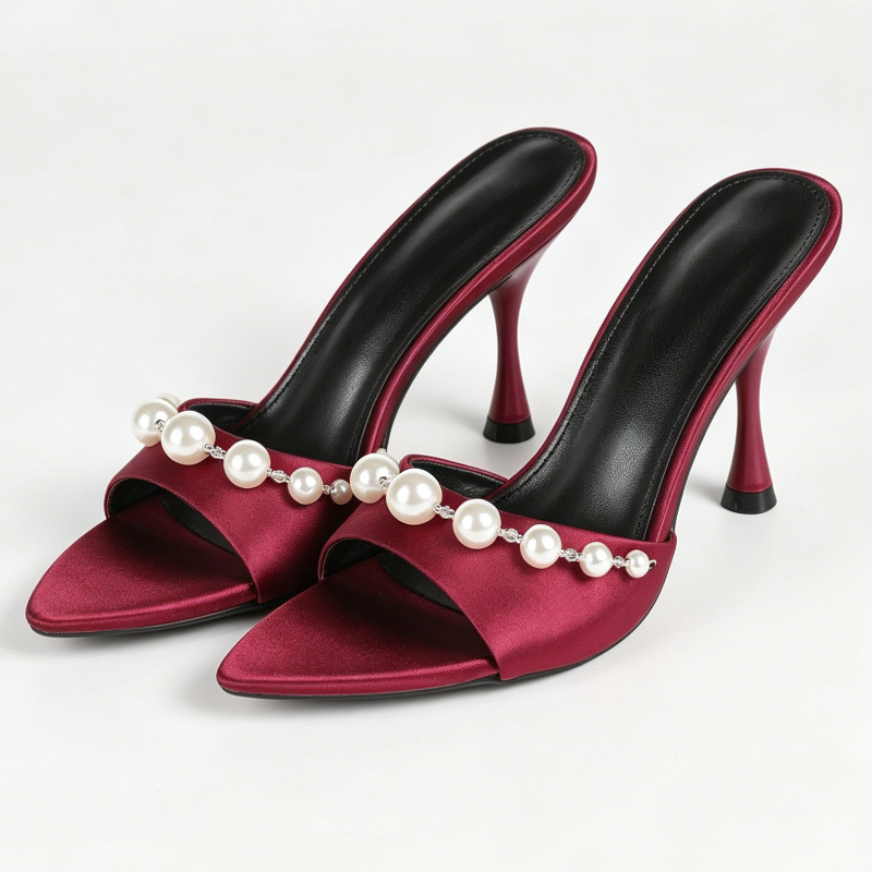 Elegant Satin Heeled Sandals W - огляд і ціна Slip Dress Satin