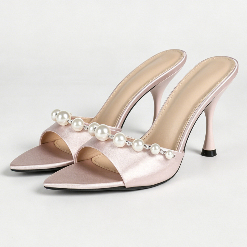 Elegant Satin Heeled Sandals W - огляд і ціна Slip Dress Satin