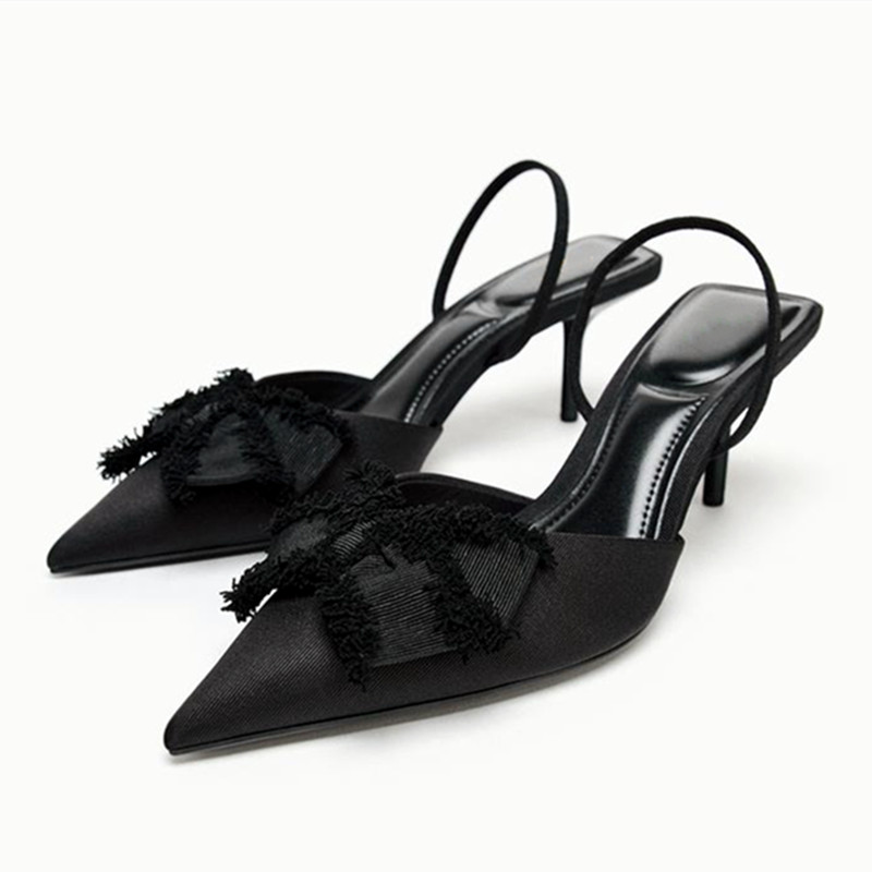 Fashion Black Satin Butterfly  - огляд і ціна Slip Dress Satin