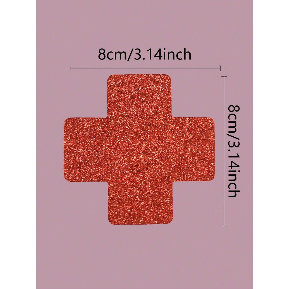 8pcs Glitter Cross Nipple Past - огляд і ціна Nipple Cover Pasties