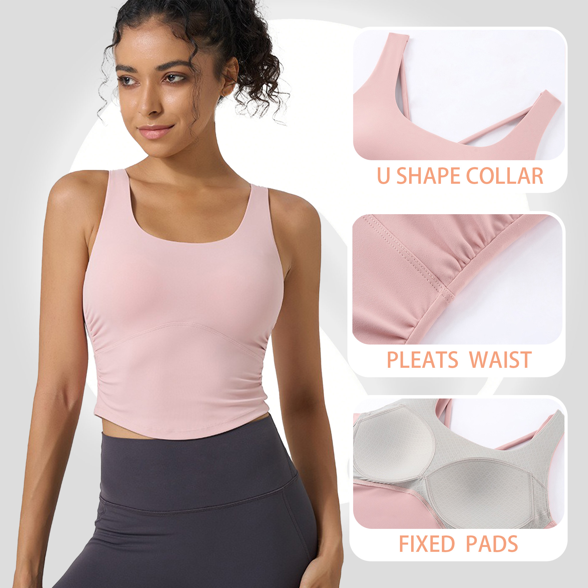 Women's Fixed Cup Yoga Sports  - огляд і ціна Sports Bra High Impact