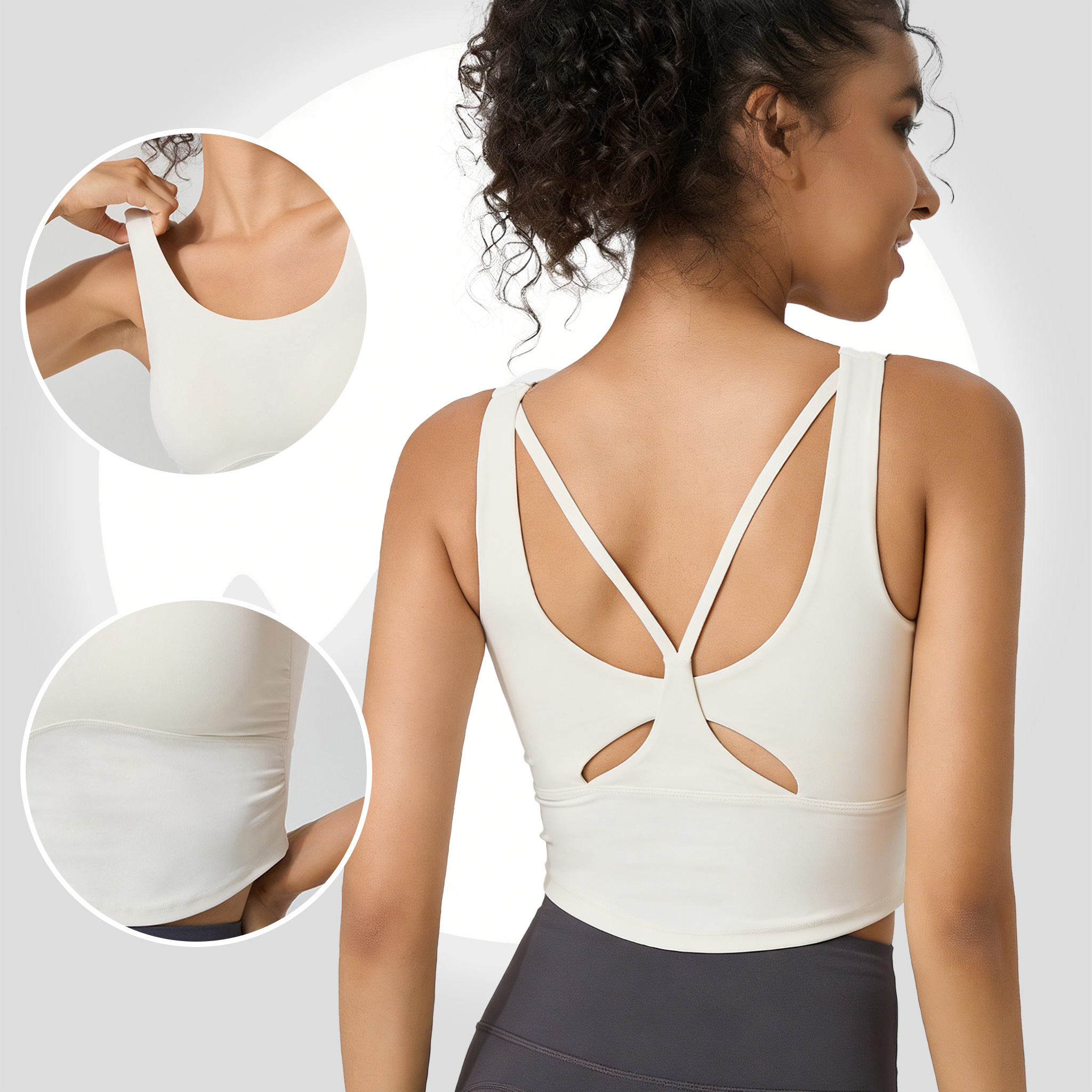 Women's Fixed Cup Yoga Sports  - огляд і ціна Sports Bra High Impact