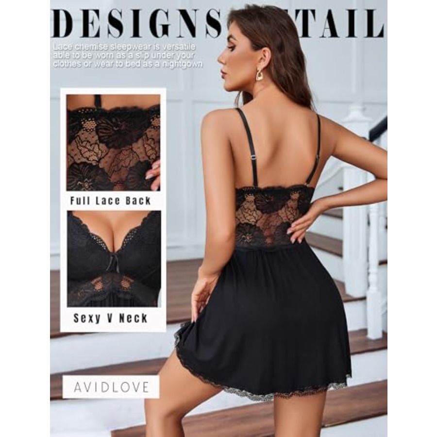 Avidlove Women Chemise Night G - огляд і ціна Babydoll Chemise Night