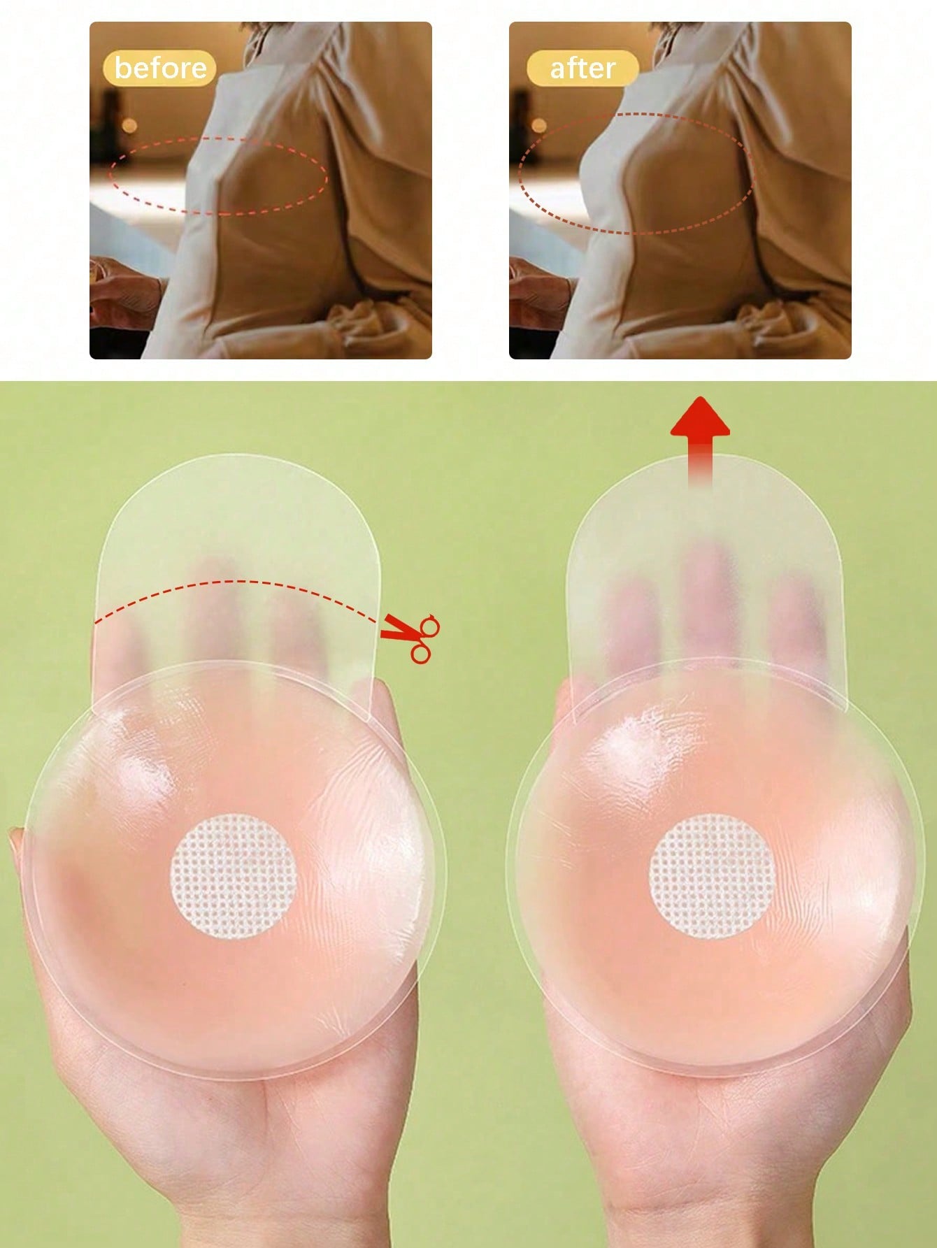 6.5cm Invisible Silicone Breas - огляд і ціна Silicone Bra Adhesive