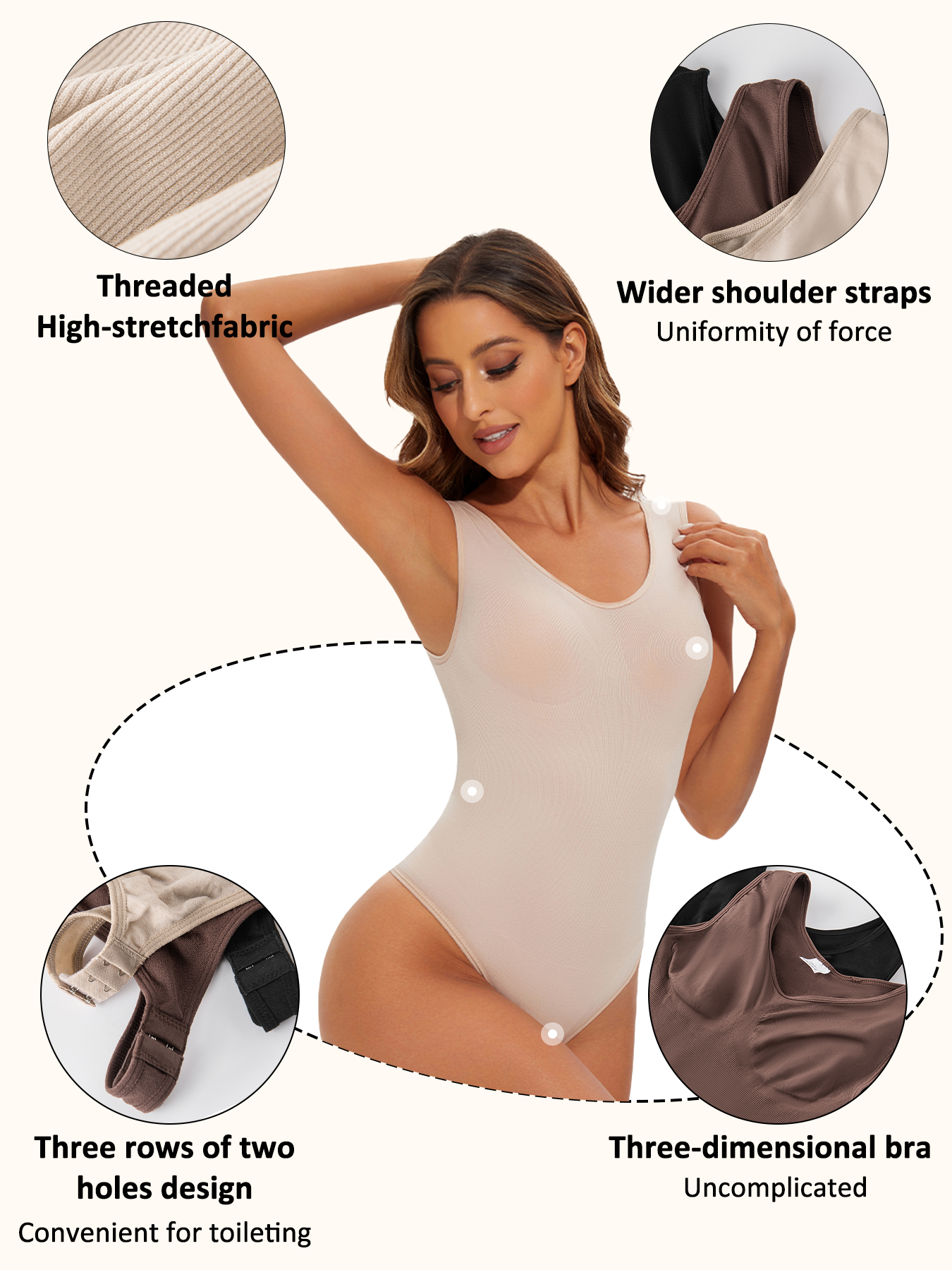 Shapewear Bodysuit Thong Fajas - огляд і ціна Shapewear Bodysuit Firm