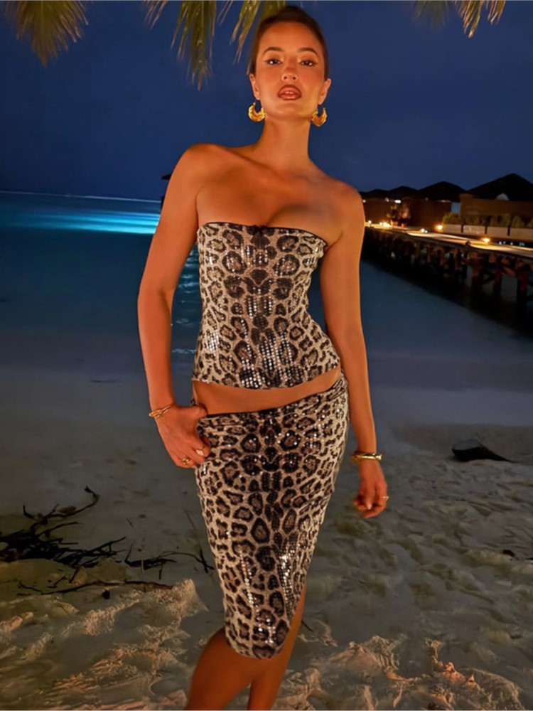 Woman 2 Piece Set Outfit Sexy  - огляд і ціна Strapless Bra Backless
