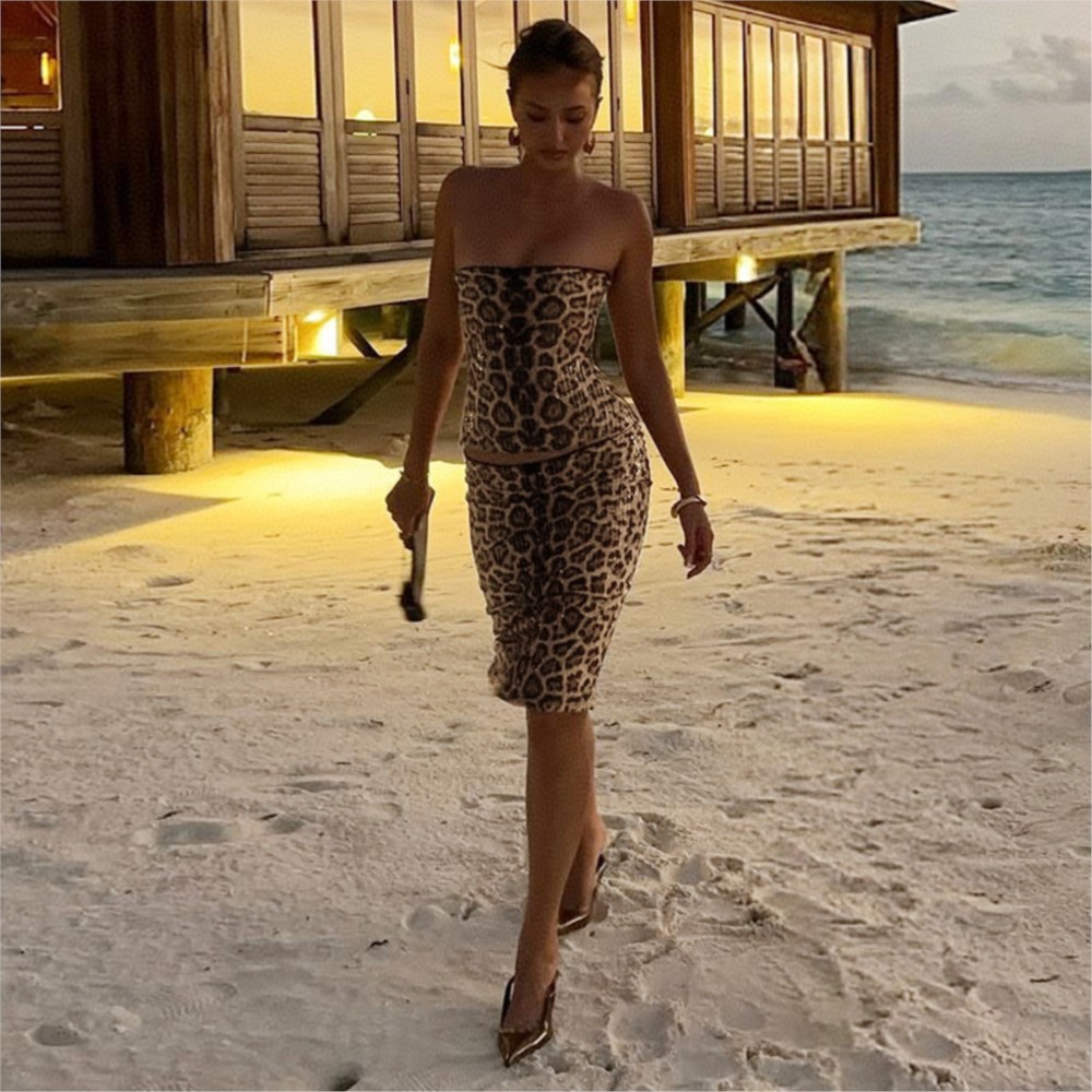 Woman 2 Piece Set Outfit Sexy  - огляд і ціна Strapless Bra Backless