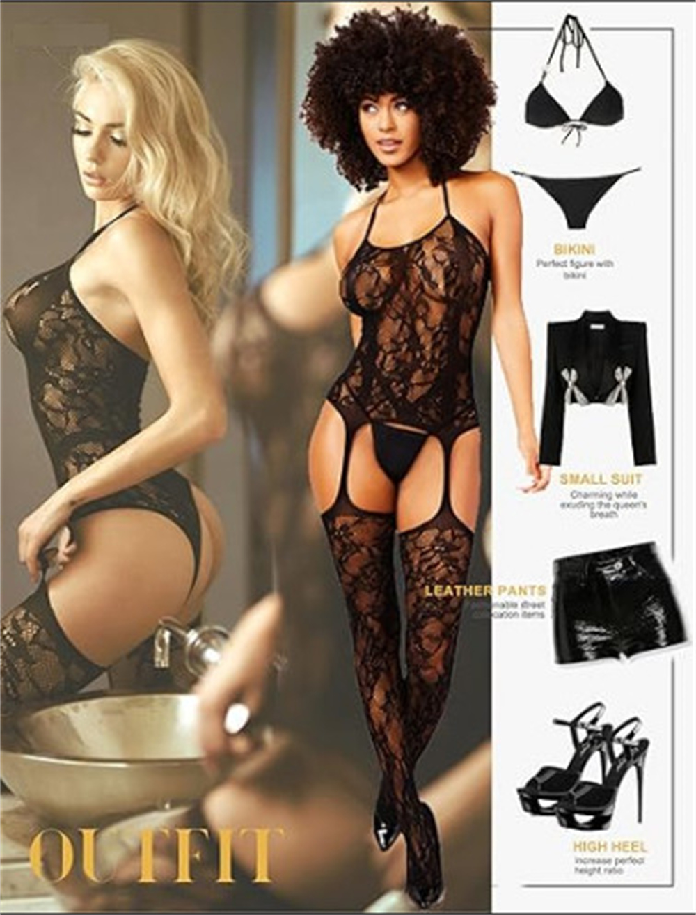 Womens Sexy Costumes Suit Lace - огляд і ціна Bodystocking Fishnet