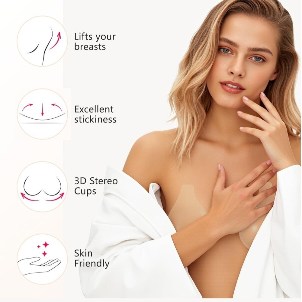 Seamless Silicone Nipple Cover - огляд і ціна Silicone Bra Adhesive